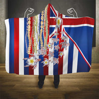 Hawaiian Polynesian Tribal Turtles Hooded Blanket with Lei and Flag Style LT03 - Polynesian Pride