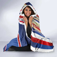 Hawaiian Polynesian Tribal Turtles Hooded Blanket with Lei and Flag Style LT03 - Polynesian Pride
