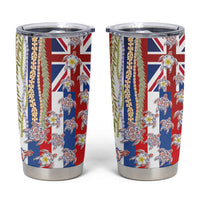 Hawaiian Polynesian Tribal Turtles Tumbler Cup with Lei and Flag Style