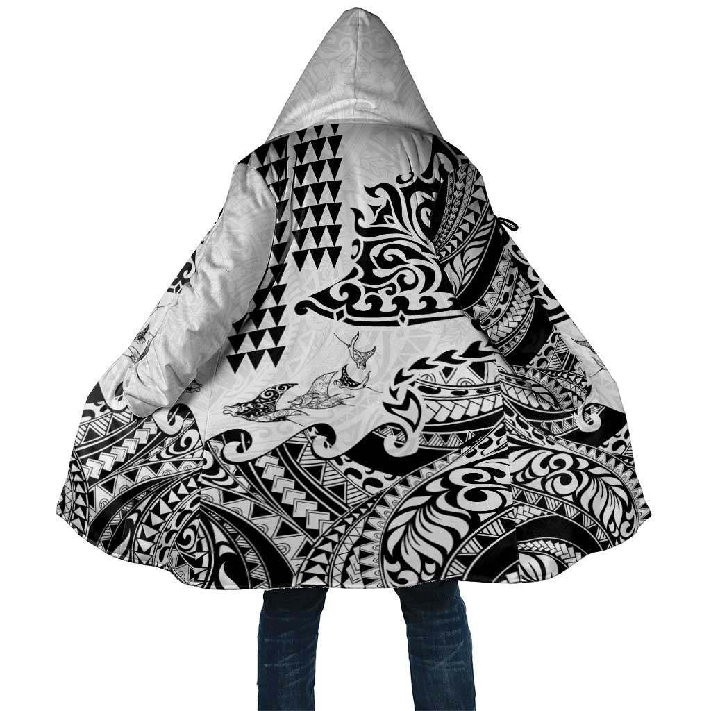 Hawaiian Tribal Manta Ray Cloak Kakau Tattoo and Polynesian Art Motif Pattern