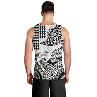 Hawaiian Tribal Manta Ray Men Tank Top Kakau Tattoo and Polynesian Art Motif Pattern LT03 - Polynesian Pride