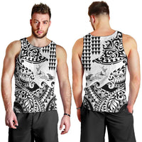 Hawaiian Tribal Manta Ray Men Tank Top Kakau Tattoo and Polynesian Art Motif Pattern LT03 - Polynesian Pride