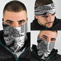 Hawaiian Tribal Manta Ray Neck Gaiter Kakau Tattoo and Polynesian Art Motif Pattern LT03 - Polynesian Pride