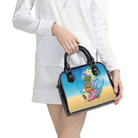 Hawaiian Funny Pineapple Surfing Shoulder Handbag Beach with Tribal Kakau and Plumeria LT03 - Polynesian Pride