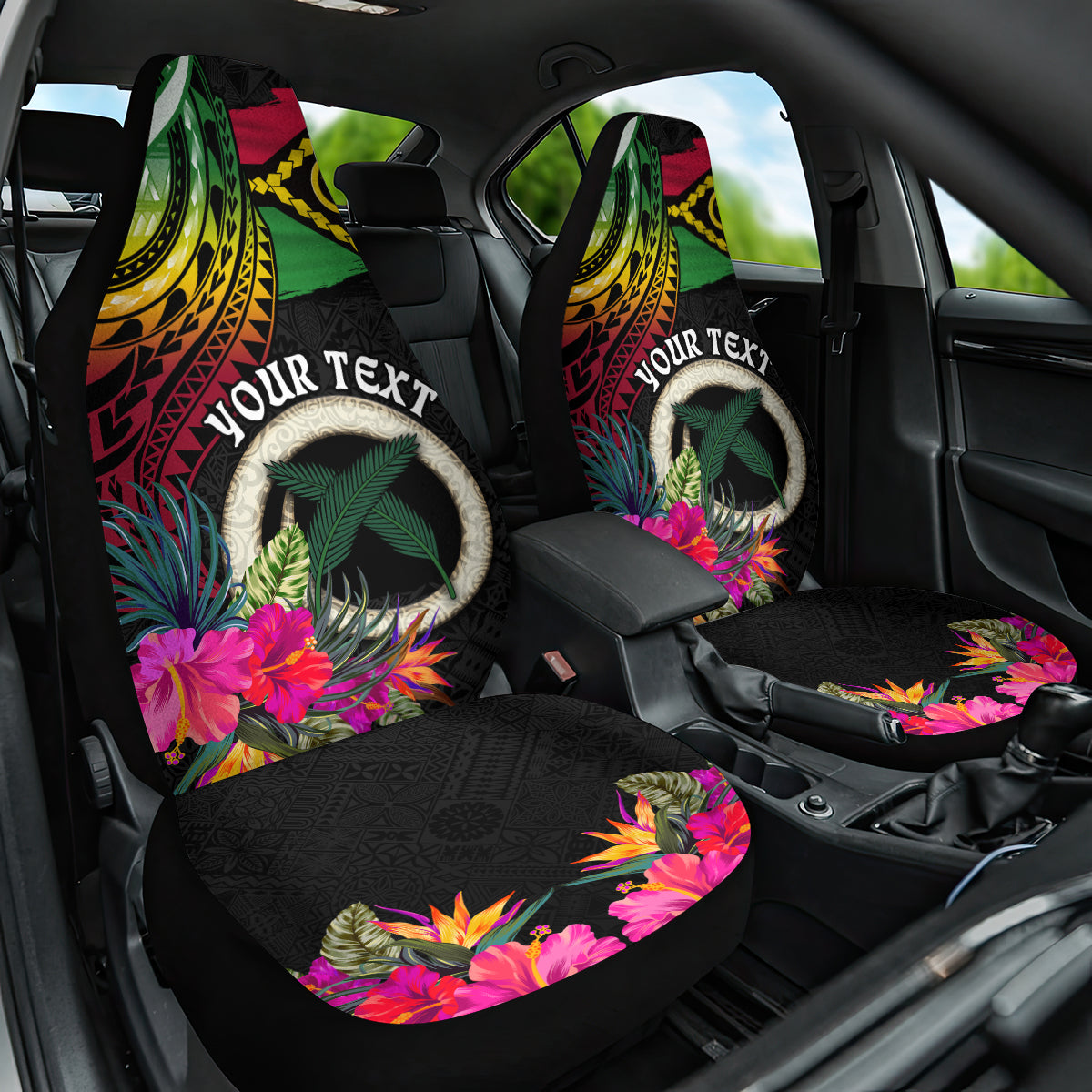Vanuatu 44th Anniversary Car Seat Cover Boars Tusk Tugeta Yumi Selebretem Indipendens Dei