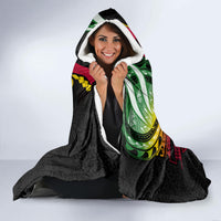 Personalised Vanuatu 44th Anniversary Hooded Blanket Boars Tusk Tugeta Yumi Selebretem Indipendens Dei LT03 - Polynesian Pride