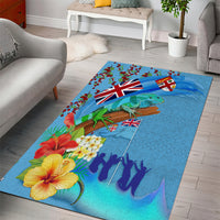 Fiji Day Area Rug Tagimoucia Flower and Melanesia Pattern