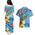 Fiji Day Couples Matching Puletasi and Hawaiian Shirt Tagimoucia Flower and Melanesia Pattern
