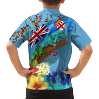 Fiji Day Family Matching Long Sleeve Bodycon Dress and Hawaiian Shirt Tagimoucia Flower and Melanesia Pattern LT03 - Polynesian Pride