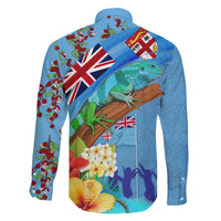 Fiji Day Family Matching Long Sleeve Bodycon Dress and Hawaiian Shirt Tagimoucia Flower and Melanesia Pattern LT03 - Polynesian Pride