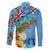 Fiji Day Family Matching Mermaid Dress and Hawaiian Shirt Tagimoucia Flower and Melanesia Pattern