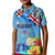 Fiji Day Kid Polo Shirt Tagimoucia Flower and Melanesia Pattern