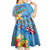 Fiji Day Kid Short Sleeve Dress Tagimoucia Flower and Melanesia Pattern