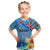 Fiji Day Kid T Shirt Tagimoucia Flower and Melanesia Pattern
