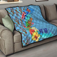 Fiji Day Quilt Tagimoucia Flower and Melanesia Pattern