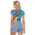 Fiji Day Raglan Cropped T Shirt Tagimoucia Flower and Melanesia Pattern