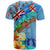 Fiji Day T Shirt Tagimoucia Flower and Melanesia Pattern