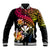 Polynesia Hawaii Turtle Day Baseball Jacket Hibiscus and Kanaka Maoli