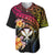 Polynesia Hawaii Turtle Day Baseball Jersey Hibiscus and Kanaka Maoli