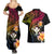 Polynesia Hawaii Turtle Day Couples Matching Summer Maxi Dress and Hawaiian Shirt Hibiscus and Kanaka Maoli