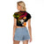 Polynesia Hawaii Turtle Day Raglan Cropped T Shirt Hibiscus and Kanaka Maoli