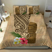 Hawaii Kanaloa Tiki Bedding Set Polynesian Tattoo and Tapa Pattern