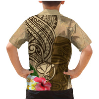 Hawaii Kanaloa Tiki Family Matching Mermaid Dress and Hawaiian Shirt Polynesian Tattoo and Tapa Pattern