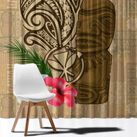 Hawaii Kanaloa Tiki Window Curtain Polynesian Tattoo and Tapa Pattern LT03 - Polynesian Pride