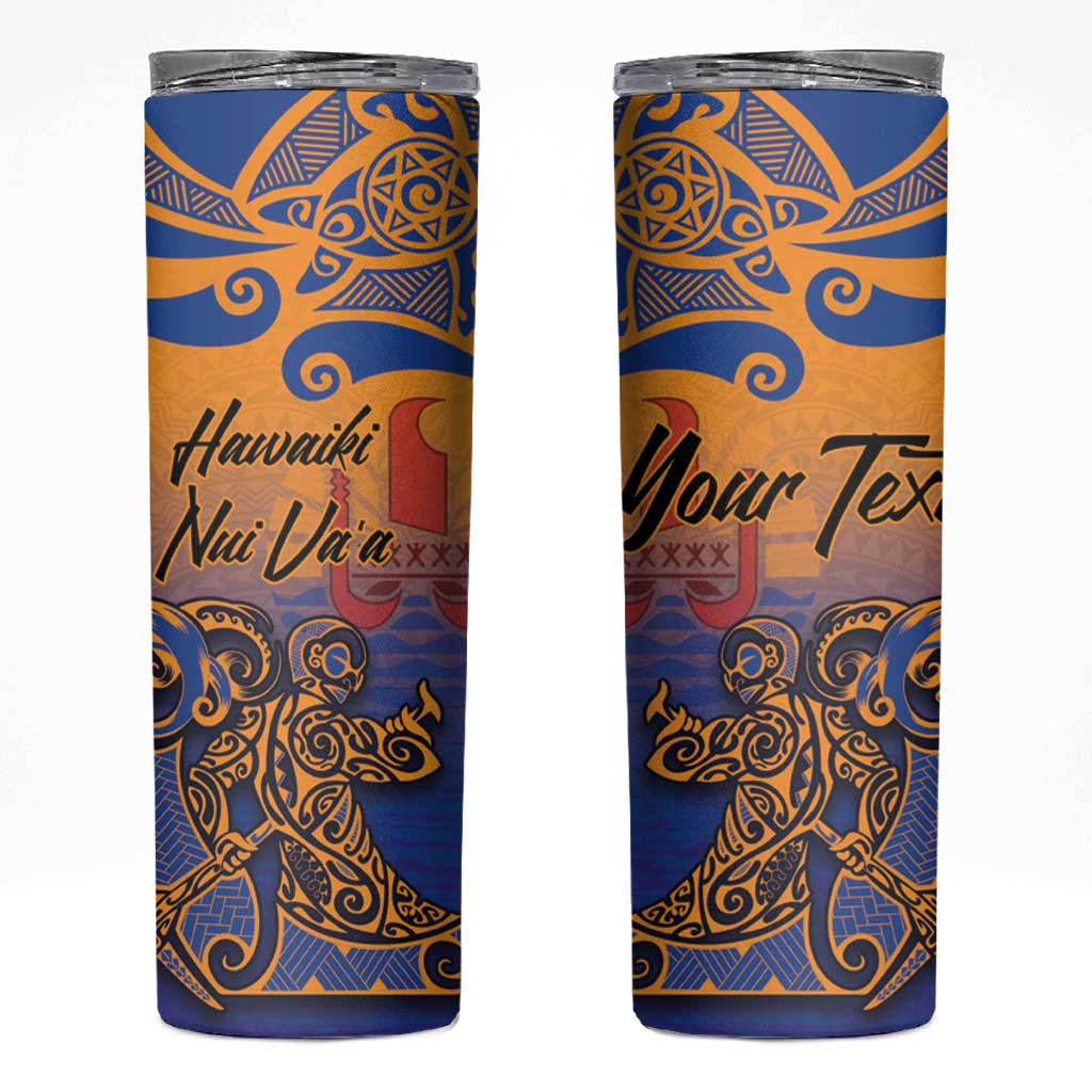 Hawaiki Nui Va'a Solo French Polynesia Skinny Tumbler Sunset Color