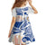 Hawaiki Nui Va'a Solo French Polynesia Family Matching Mermaid Dress and Hawaiian Shirt Blue Color