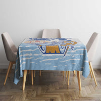 Hawaiki Nui Va'a Solo French Polynesia Tablecloth Blue Color