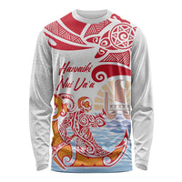 Hawaiki Nui Va'a Solo French Polynesia Long Sleeve Shirt Red Color LT03 Unisex Red - Polynesian Pride