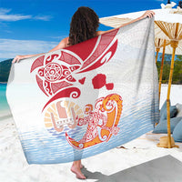 Hawaiki Nui Va'a Solo French Polynesia Sarong Red Color