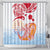 Hawaiki Nui Va'a Solo French Polynesia Shower Curtain Red Color