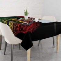 Vanuatu Constitution Day Tablecloth Polynesian Tattoo and Pig Tusk Since 1979