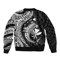Aloha Hawaii Hammerhead Shark Bomber Jacket Black Kakau and Polynesian Tattoo LT03 - Polynesian Pride