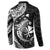 Aloha Hawaii Hammerhead Shark Button Sweatshirt Black Kakau and Polynesian Tattoo LT03