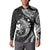 Aloha Hawaii Hammerhead Shark Button Sweatshirt Black Kakau and Polynesian Tattoo LT03