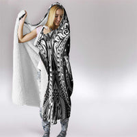 Aloha Hawaii Hammerhead Shark Hooded Blanket Black Kakau and Polynesian Tattoo LT03 - Polynesian Pride
