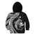 Aloha Hawaii Hammerhead Shark Kid Hoodie Black Kakau and Polynesian Tattoo LT03
