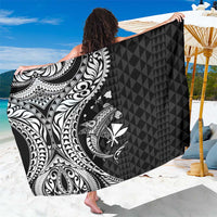 Aloha Hawaii Hammerhead Shark Sarong Black Kakau and Polynesian Tattoo LT03