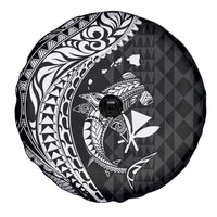 Aloha Hawaii Hammerhead Shark Spare Tire Cover Black Kakau and Polynesian Tattoo LT03