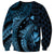 Aloha Hawaii Hammerhead Shark Sweatshirt Blue Kakau and Polynesian Tattoo LT03