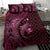 Aloha Hawaii Hammerhead Shark Bedding Set Pink Kakau and Polynesian Tattoo LT03
