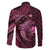 Aloha Hawaii Hammerhead Shark Family Matching Summer Maxi Dress and Hawaiian Shirt Pink Kakau and Polynesian Tattoo LT03