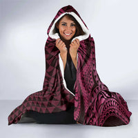 Aloha Hawaii Hammerhead Shark Hooded Blanket Pink Kakau and Polynesian Tattoo LT03 - Polynesian Pride