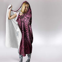 Aloha Hawaii Hammerhead Shark Hooded Blanket Pink Kakau and Polynesian Tattoo LT03 - Polynesian Pride