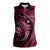 Aloha Hawaii Hammerhead Shark Women Sleeveless Polo Shirt Pink Kakau and Polynesian Tattoo LT03
