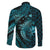 Aloha Hawaii Hammerhead Shark Family Matching Mermaid Dress and Hawaiian Shirt Turquoise Kakau and Polynesian Tattoo LT03