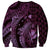 Aloha Hawaii Hammerhead Shark Sweatshirt Purple Kakau and Polynesian Tattoo LT03
